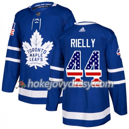 Pánské Hokejový Dres Toronto Maple Leafs Morgan Rielly 44 2017-2018 USA Flag Fashion Modrá Adidas Authentic